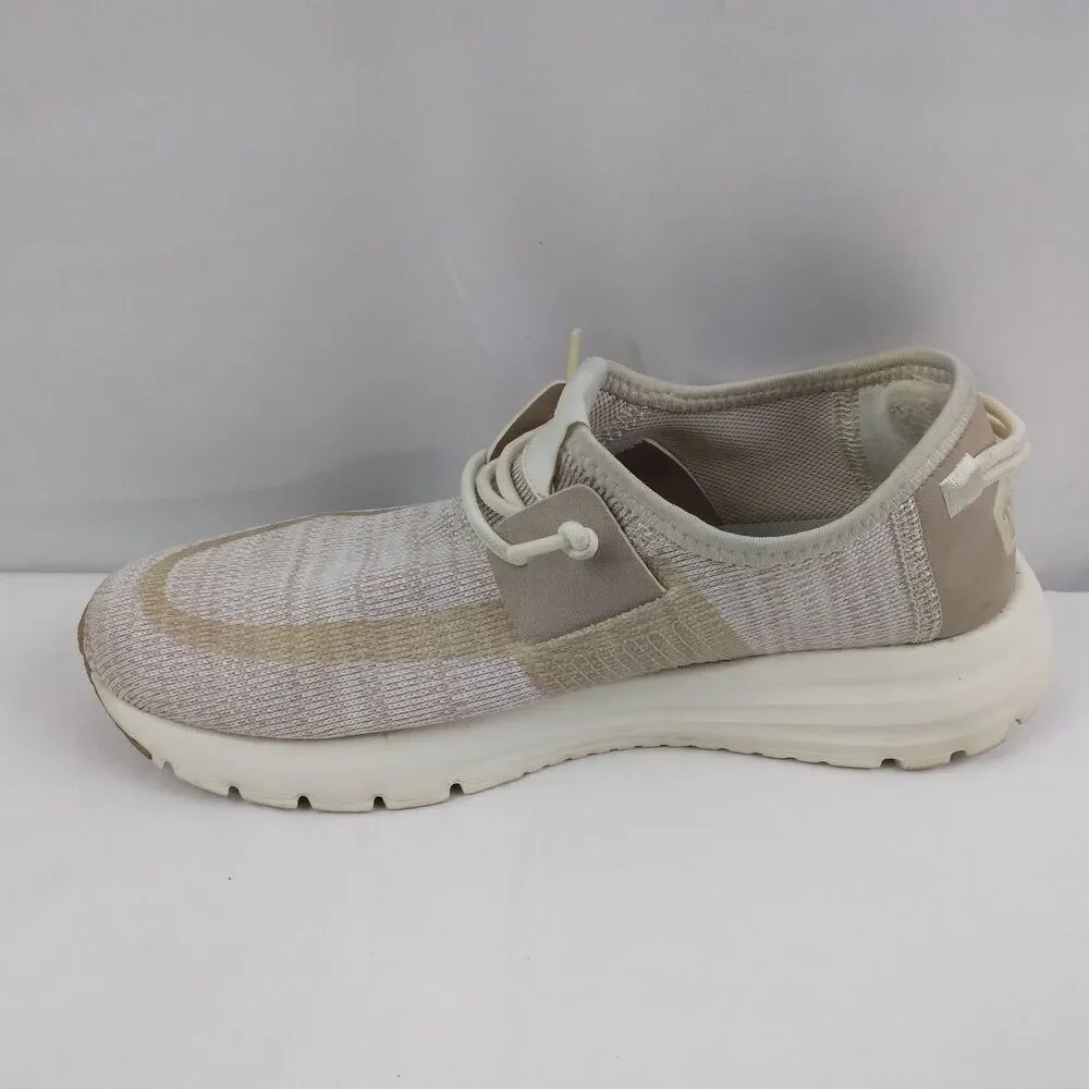 Hey Dude Sirocco Slip On Shoes Sneakers Neutral Beige Comfort Casual Women's 7